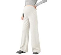 Womens Maternity Flare Yoga Leggings - Over the Belly Stretchy Workout Lounge Bootcut Pregnancy Pants - Maternity Trousers Over Bump Womens UK, Ladies Lounge Straight Leg Work Trousers