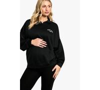 Womens Maternity In My Mom Era Slogan Half Zip Jumper - Black - 10, Black