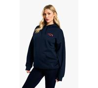 Womens Maternity In My Mom Era Slogan Hoodie & Legging Set - Navy - S, Navy