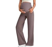 Women's Maternity Leggings with Pockets High Waist Opaque Comfortable Over Bump Buttery Soft Belly Support Pregnancy Leggings Activewear Yoga Pajama High Waisted Trousers for Workout Gym Sports