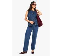 Womens Maternity Over The Bump Boyfriend Jeans - Blue - 8, Blue