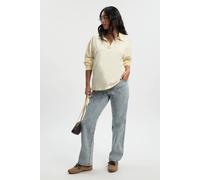 Womens Maternity Over The Bump Mom Jeans Light Blue 8