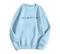 Women's Maternity Sweatshirt Long Sleeve Maternity Clothes Pullover Sweatshirts Pregnancy Pullover Tops Casual Comfort Solid Colors Nursing Top Mama's Pregnancy Sweatshirt Tops Sky Blue