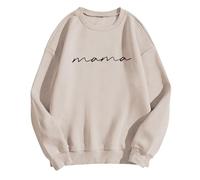Women's Maternity Sweatshirt Long Sleeve Maternity Clothes Pullover Sweatshirts Pregnancy Pullover Tops Casual Comfort Solid Colors Nursing Top Mama's Pregnancy Sweatshirt Tops Khaki
