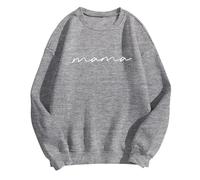 Women's Maternity Sweatshirt Long Sleeve Maternity Clothes Pullover Sweatshirts Pregnancy Pullover Tops Casual Comfort Solid Colors Nursing Top Mama's Pregnancy Sweatshirt Tops Grey