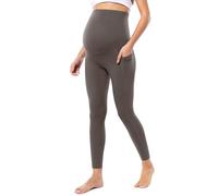 Women's Maternity Workout Nakedlux Leggings with Pockets Over The Belly Pregnancy Soft Activewear Yoga Pants