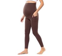 Women's Maternity Workout Nakedlux Leggings with Pockets Over The Belly Pregnancy Soft Activewear Yoga Pants