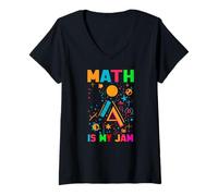 Womens MATH IS MY JAM V-Neck T-Shirt