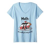 Womens Math It's Really Easy As Pi Sarcastic School Saying for Teen V-Neck T-Shirt