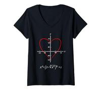 Women's Math Lover Living Funny Valentines Day V-Neck T-Shirt