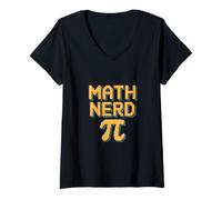 Womens Math Nerd Pi Algebra Calculus Teacher Humor V-Neck T-Shirt