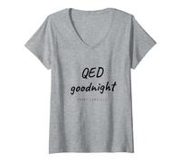 Women's Math - QED Goodnight - Math Nerd V-Neck T-Shirt