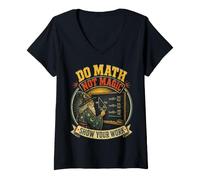Women's Math Teacher Do Math Not Magic Show Your Work V-Neck T-Shirt