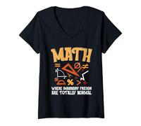 Womens Mathematician Math Teacher Mathematics Imaginary Friends V-Neck T-Shirt