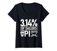 Women's Mathematician Mathematics Math Pi Day 3.14 Pie V-Neck T-Shirt