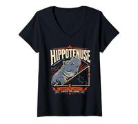 Women's Mathematics Hippotenuse Math Pythagorean Theorem Geometry V-Neck T-Shirt
