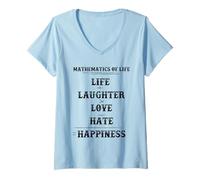 Women's Mathematics of Life Complex Equation Formula Math Lover Fun V-Neck T-Shirt