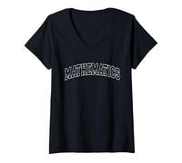 Womens Mathematics Varsity University College Campus Alumni V-Neck T-Shirt