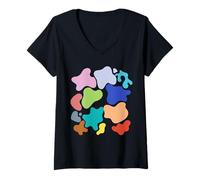 Womens Matisse Paintings Abstract Autumn Artificial Flower Aestheti V-Neck T-Shirt