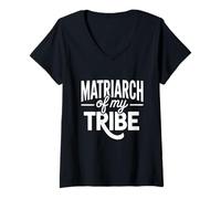 Womens Matriarch of My Tribe V-Neck T-Shirt