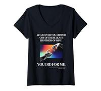 Womens Matthew 25 40 25:40 Bible Verse Jesus Gospel Quote Christian V-Neck T-Shirt