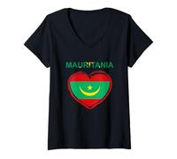 Womens Mauritania Design V-Neck T-Shirt