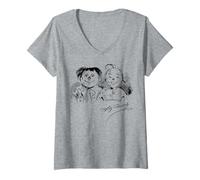 Women's Max and Moritz (with Signature) V-Neck T-Shirt