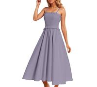Womens Maxi Dresses Uk-Women'S French First Gentle Style Super Fairy Waist Slimming Suspender Long Skirt