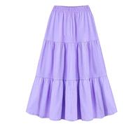 Womens Maxi Skirt Y2K Skirt Pleated Elastic High Waist A Line Swing Midi with Pockets Ladies Boho Dance Summer Smart Casual Evening Special Occasion Plus Size Solid Color