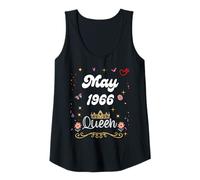 Womens May 1966 Queen Since May 1966 Birthday Girl Women Tank Top
