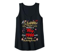 Womens May Birthday Queen Since May 1966 May Girl Tank Top
