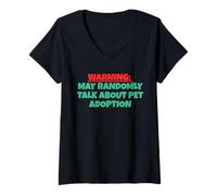 Womens May Randomly Talk About Pet Adoption V-Neck T-Shirt