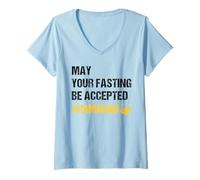 Women's May Your Fasting Be Accepted - Ramadan Kareem Month 2027 V-Neck T-Shirt