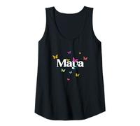 Womens MAYA - Adorable girl name with colorful Butterlies Tank Top