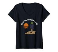 Women's Maybe I'm not Weird Enough? Weird Frog Meme V-Neck T-Shirt