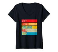 Womens Maybe Swearing Will Help V-Neck T-Shirt