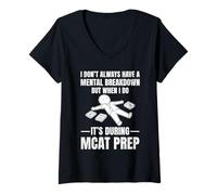 Women's MCAT exam Funny pre Medical Student V-Neck T-Shirt