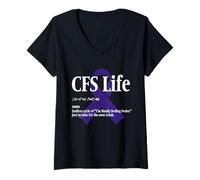 Women's ME CFS Warrior CFS Life V-Neck T-Shirt