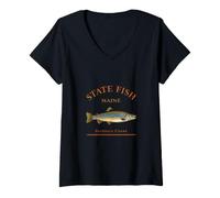 Women's ME Fish Blueback Charr V-Neck T-Shirt