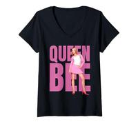 Womens Mean Girls Queen Bee Regina Photo Y2K Movie V-Neck T-Shirt