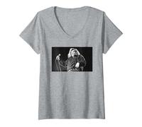 Womens Meat Loaf Bat Out of Hell Singer Reading Festival 1988 V-Neck T-Shirt