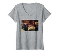 Womens Meat Loaf Rocky Horror Picture Show Eddie by Michael Grecco V-Neck T-Shirt