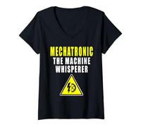 Women's Mechatronic The Machine Whisperer Mechatronics V-Neck T-Shirt