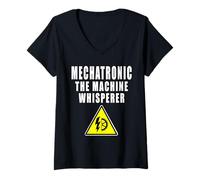 Women's Mechatronic The Machine Whisperer Mechatronics V-Neck T-Shirt