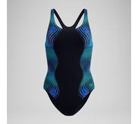 Speedo - Women's Print Medalist One Piece - Swimsuit size 10, blue