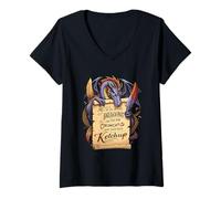 Womens Meddle Not in The Affairs of Dragons for You are Crunchy V-Neck T-Shirt
