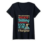 Womens Medical biller medical billing specialist V-Neck T-Shirt