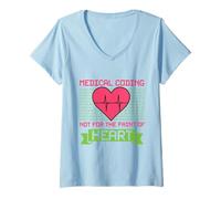 Womens Medical Coding Accessories Medical Coder V-Neck T-Shirt