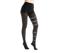 Women's Medical Compression Tights, Graduated Support Pantyhose for Circulation,Real Micro 70 Den, 14-16 mmhg Class 1 (BLACK, L)