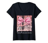 Womens Medical Laboratory Technician Week for Women Coquette Bow V-Neck T-Shirt